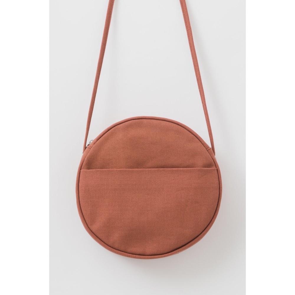 Baggu Circle Crossbody Bag Purse 100% Cotton Canvas Rare Canyon Adjustable